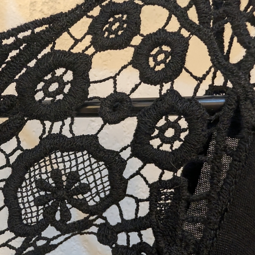 Elegant Black Lace Dress - Picture 3 of 8